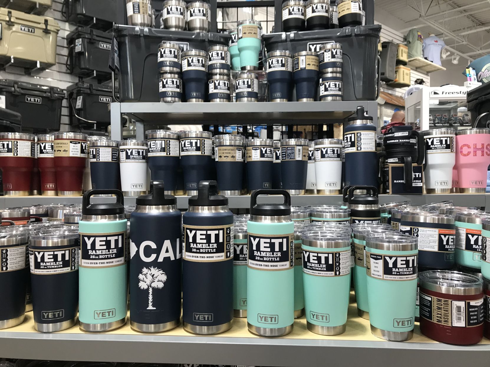 Yeti display at Palmetto Moon at Tanger Outlets in North Charleston (copy)